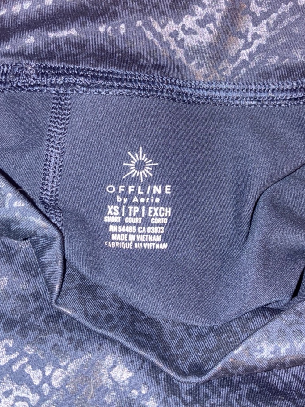 aerie Navy Printed High-Rise Leggings